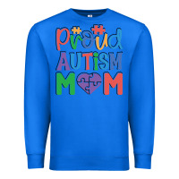 True Royal Proud Autism Mom Premium Sweatshirt - CowhideDigitalArt