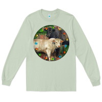 Matcha Christmas Charolais Bull And Black Angus Bull Long Sleeve Tee - RanaPortraitStore