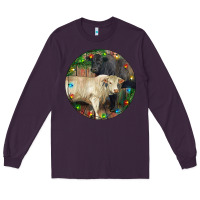 Christmas Charolais Bull And Black Angus Bull Long Sleeve Tee | Teevron