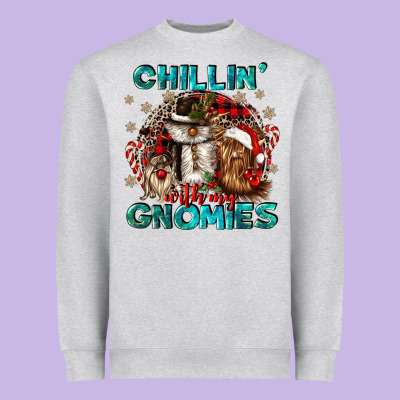 Chillin With My Gnomies Heavyweight Sweatshirt Designed By Cowgirlartshop