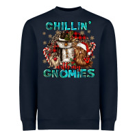 Navy chillin with my gnomies Heavyweight Sweatshirt - CowGirlArtShop