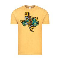 Vintage Mustard Western Texas Map Vintage Tee - Bettercallsaul