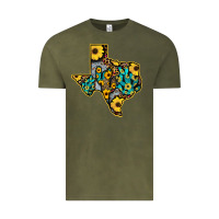 Vintage Olive Western Texas Map Vintage Tee - Bettercallsaul