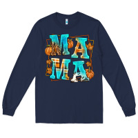 Navy Fall Mama Long Sleeve Tee - texasbilliewilder