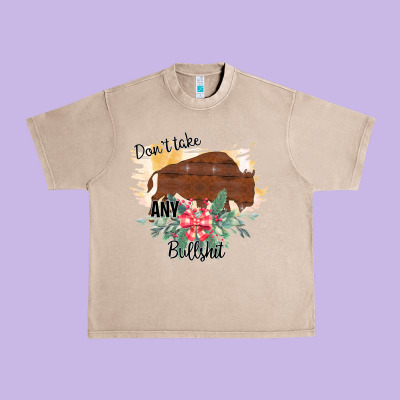 Take No Bull Floral Rodeo Urban Heavy Tee Designed By Bettercallsaul