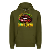 Army Green Future black queen Premium Hoodie - FaDigitalArtStudio
