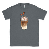 Charcoal Heather iced coffee with cream Classic Tee - BarkalooDesign