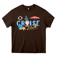 Chocolate Brown cruise life sailor gnome Heavy Core Tee - MaliasSmallBusiness