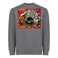 Storm christmas heifer cow  gnomies Heavyweight Sweatshirt - CowGirlArtShop
