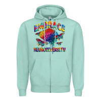 Embrace Neurodiversity Autism Zipper Hoodie | Teevron