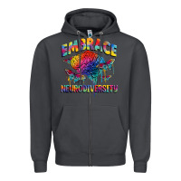 Smoke Embrace neurodiversity Autism Zipper Hoodie - FaDigitalArtStudio