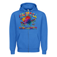 True Royal Embrace neurodiversity Autism Zipper Hoodie - FaDigitalArtStudio