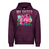 Mauve Wine Breast Cancer My Sister Is A Fighter Urban Hoodie - Artiststas