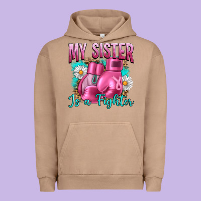 Breast Cancer My Sister Is A Fighter Urban Hoodie Designed By Artiststas