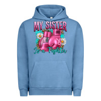 Pigment Pebble Blue Breast Cancer My Sister Is A Fighter Urban Hoodie - Artiststas