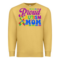 Antique Gold Proud Autism Mom Premium Sweatshirt - CowhideDigitalArt