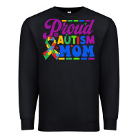 Black Proud Autism Mom Premium Sweatshirt - CowhideDigitalArt
