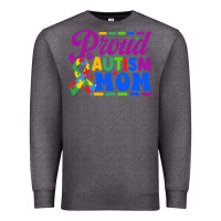 Charcoal Heather Proud Autism Mom Premium Sweatshirt - CowhideDigitalArt