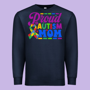 Proud Autism Mom Premium Sweatshirt Designed By Cowhidedigitalart