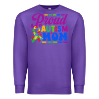 Purple Proud Autism Mom Premium Sweatshirt - CowhideDigitalArt