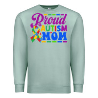 Seafoam Proud Autism Mom Premium Sweatshirt - CowhideDigitalArt