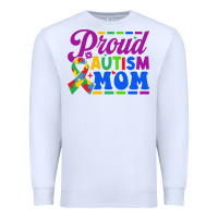 White Proud Autism Mom Premium Sweatshirt - CowhideDigitalArt