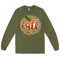 Army Green Fall with Background Long Sleeve Tee - texasbilliewilder