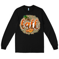 Black Fall with Background Long Sleeve Tee - texasbilliewilder