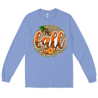 Colony Blue Fall with Background Long Sleeve Tee - texasbilliewilder