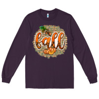 Plum Fall with Background Long Sleeve Tee - texasbilliewilder