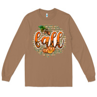 Toasted Coconut Fall with Background Long Sleeve Tee - texasbilliewilder