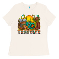 Bone western traveler cowboy Ladies Tee - NancyCooperArtShop