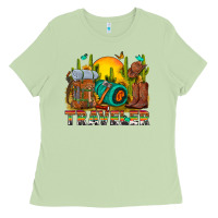 Matcha western traveler cowboy Ladies Tee - NancyCooperArtShop