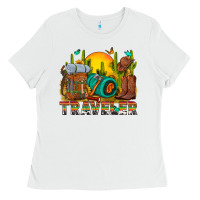 White western traveler cowboy Ladies Tee - NancyCooperArtShop