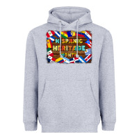 Heather Grey hispanic heritage flags Heavyweight Hoodie - BundleAndBundleShop
