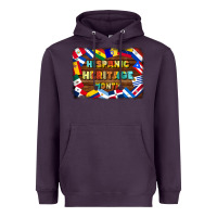 Plum hispanic heritage flags Heavyweight Hoodie - BundleAndBundleShop