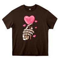 Chocolate Brown skeleton hand with sugar valentines day Heavy Core Tee - MaliasSmallBusiness