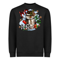 Black ho ho ho snowman gnome Heavyweight Sweatshirt - CowGirlArtShop