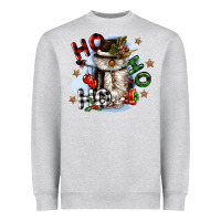 Heather Grey ho ho ho snowman gnome Heavyweight Sweatshirt - CowGirlArtShop