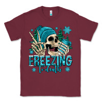 Burgundy freezing to death winter skull Classic Tee - Jasminsmagicworld