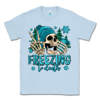 Dusty Blue freezing to death winter skull Classic Tee - Jasminsmagicworld