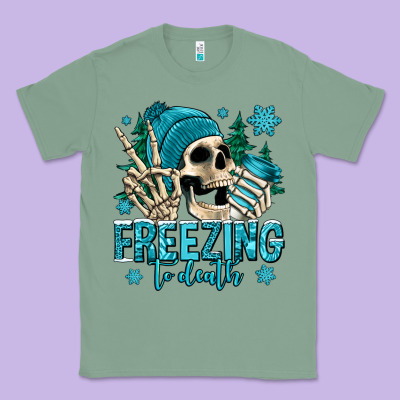 Freezing To Death Winter Skull Classic Tee Designed By Jasminsmagicworld