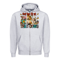 Heather Grey Coffee First Then Cows Zipper Hoodie - FaDigitalArtStudio