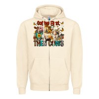 Sandshell Coffee First Then Cows Zipper Hoodie - FaDigitalArtStudio