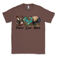 Chestnut Peace lLve Bison Classic Tee - LillyAllenDesigns