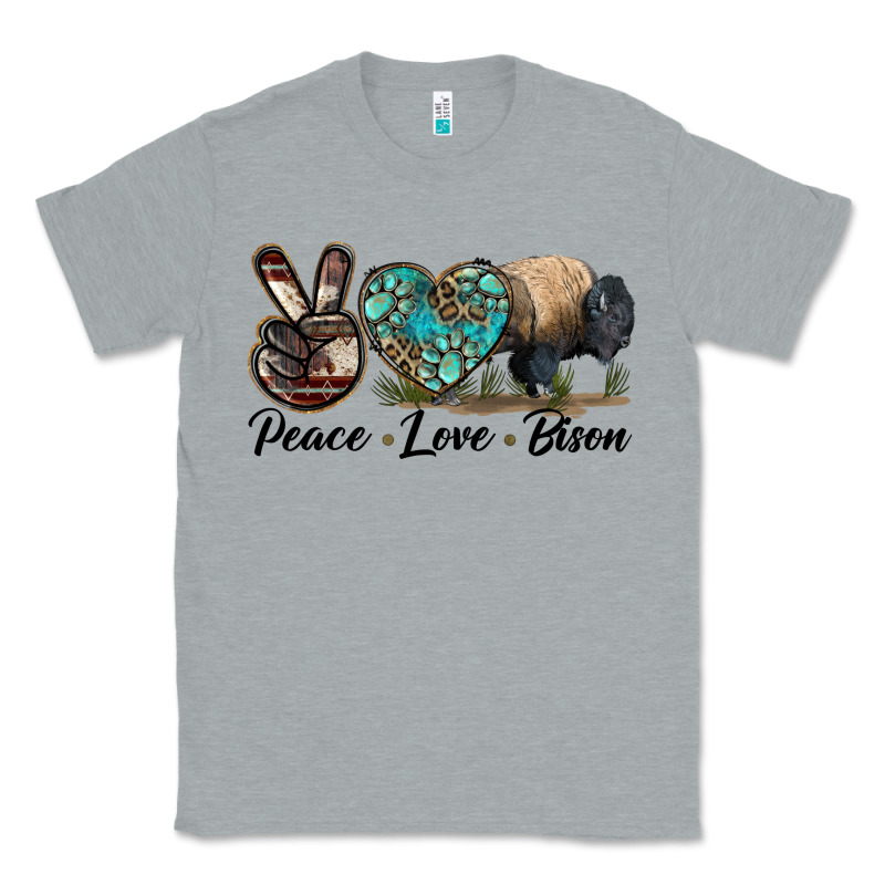 Peace Llve Bison Classic Tee by LillyAllenDesigns | Teevron