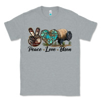 Heather Grey Peace lLve Bison Classic Tee - LillyAllenDesigns