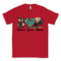 Red Peace lLve Bison Classic Tee - LillyAllenDesigns