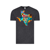 Vintage Black Western Sunflower, Rose, Gemstsone, Turquoise Bull Skull Vintage Tee - Bettercallsaul