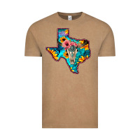 Vintage Coffee Western Sunflower, Rose, Gemstsone, Turquoise Bull Skull Vintage Tee - Bettercallsaul